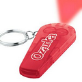 Red Light Up Whistle Flashlight & Keychain